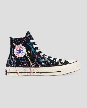 Zapatillas Altas Converse Chuck 70 Archive Print Paint Splatter Negras | CV-021IDW