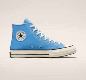 Zapatillas Altas Converse Chuck 70 Pastel Polyester Azules Negras | CV-876PLW