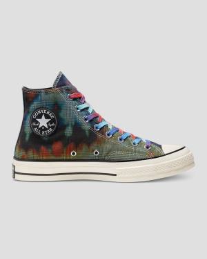 Zapatillas Altas Converse Chuck 70 Plaid Tie Dye Negras | CV-149OXB