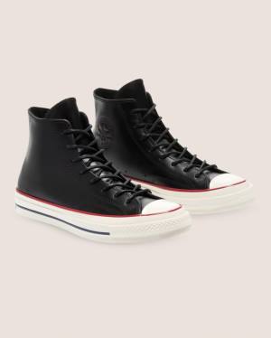 Zapatillas Altas Converse Chuck 70 Premium Cuero Negras | CV-187AZY