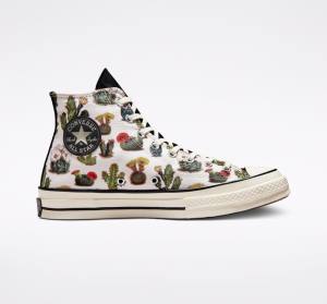 Zapatillas Altas Converse Chuck 70 Succulents Negras | CV-491KHT