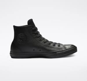 Zapatillas Altas Converse Chuck Taylor All Star Cuero Negras | CV-281CVM