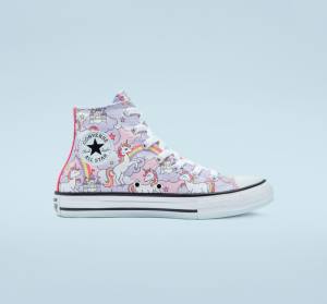 Zapatillas Altas Converse Chuck Taylor All Star Neon Unicorn Rosas Multicolor Blancas | CV-285MKY