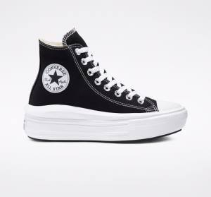 Zapatillas Altas Converse Chuck Taylor All Star Move Plataforma Negras Beige Blancas | CV-341MCW