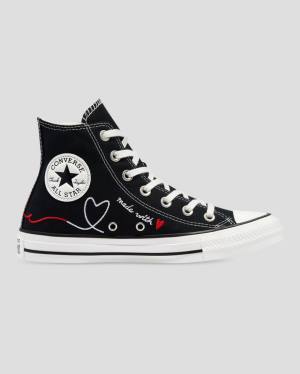 Zapatillas Altas Converse Chuck Taylor All Star Love Thread Negras | CV-432IRL