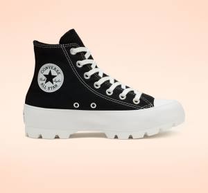 Zapatillas Altas Converse Chuck Taylor All Star Lugged Negras Blancas | CV-507NXM