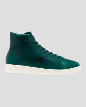 Zapatillas Altas Converse Pro Cuero Horween Verde | CV-206UQX