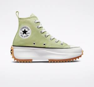 Zapatillas Altas Converse Run Star Hike Plataforma Seasonal Color Verde Oliva Negras Blancas | CV-487WOE