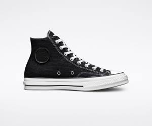 Zapatillas Altas Converse Stussy Chuck 70 Negras Blancas | CV-014HDR