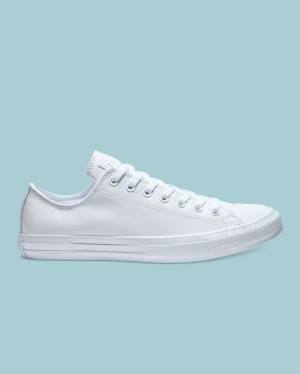 Zapatillas Bajas Converse Chuck Taylor All Star Cuero Blancas | CV-693YFV