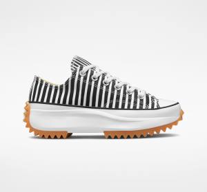 Zapatillas Bajas Converse Run Star Hike Plataforma Stripes Blancas Negras Blancas | CV-250MBJ