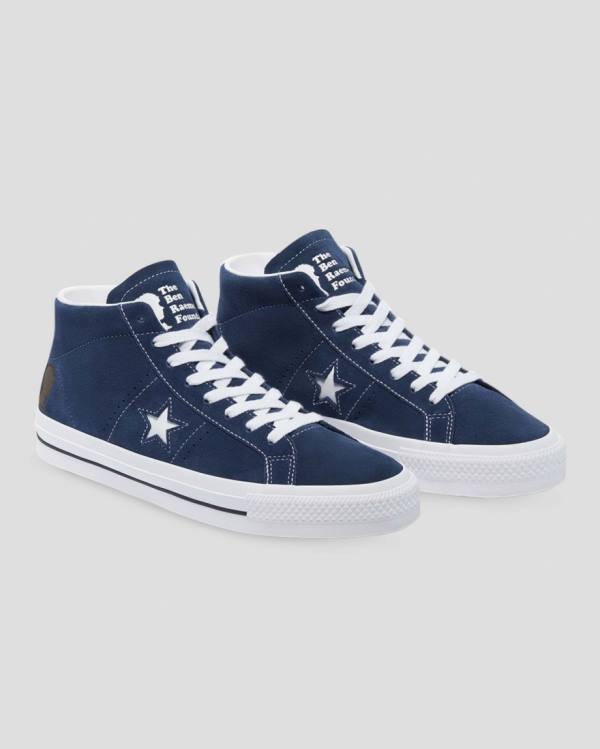 Zapatillas Altas Converse CONS One Star Pro Ben Raemers Foundation Azules | CV-651HNQ