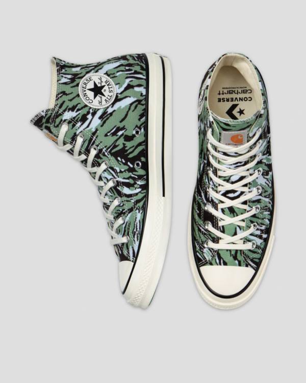 Zapatillas Altas Converse Carhartt Chuck 70 Verde | CV-817OJC