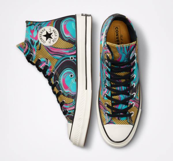 Zapatillas Altas Converse Chuck 70 '90s Marbled Turquesa | CV-238GTB