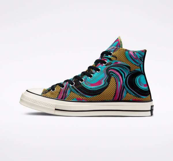 Zapatillas Altas Converse Chuck 70 '90s Marbled Turquesa | CV-761LRM