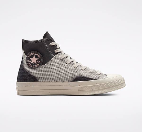 Zapatillas Altas Converse Chuck 70 Crafted Lona Marrones | CV-019ITG