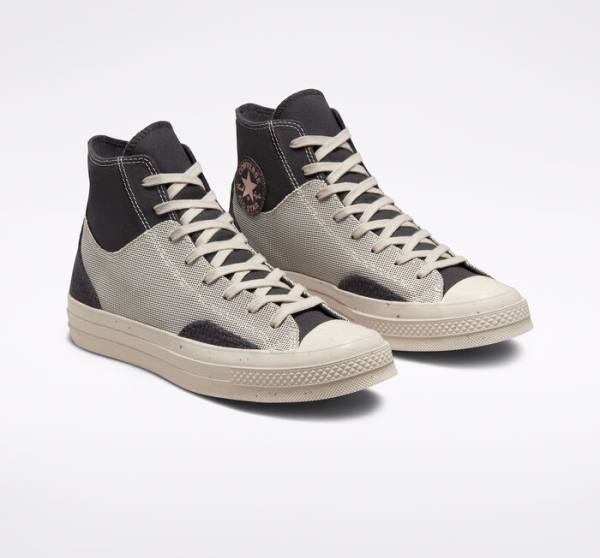 Zapatillas Altas Converse Chuck 70 Crafted Lona Marrones | CV-104FUX