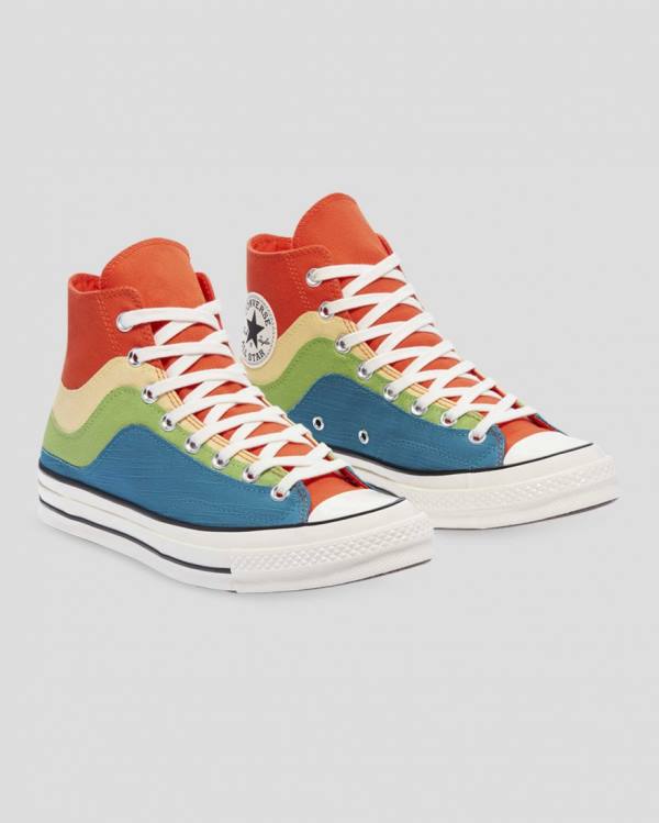 Zapatillas Altas Converse Chuck 70 National Parks Naranjas Verde Azules | CV-850LMQ