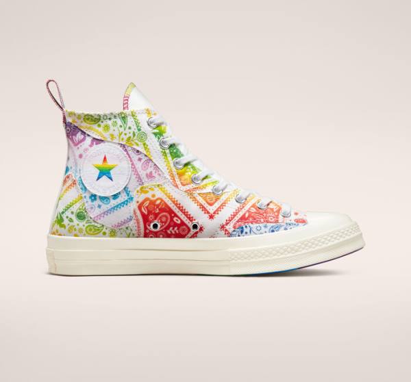 Zapatillas Altas Converse Chuck 70 Pride Blancas Rojas | CV-594IGR