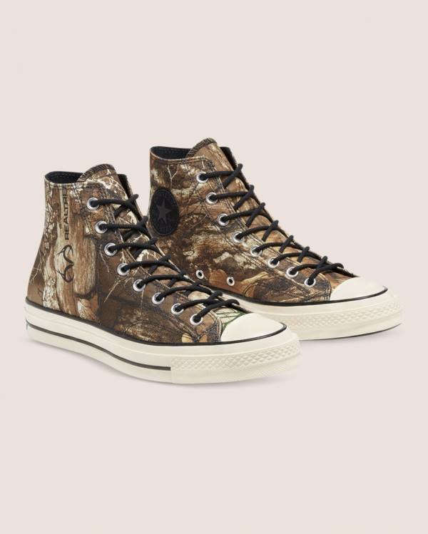 Zapatillas Altas Converse Chuck 70 Realtree Edge Camo Print Utility Marrones | CV-387DXO