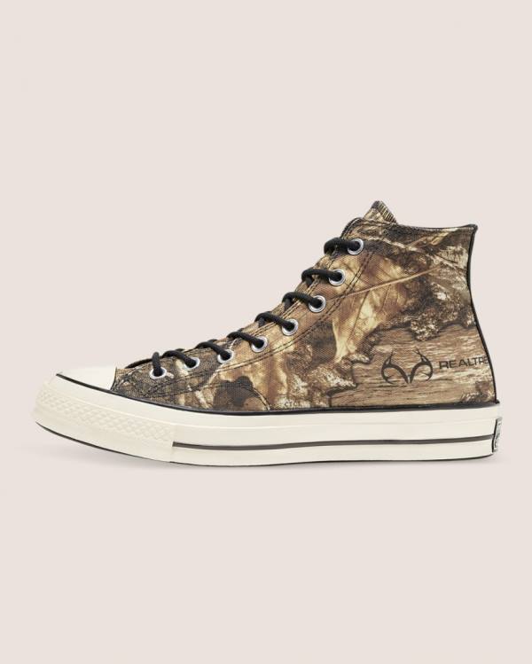 Zapatillas Altas Converse Chuck 70 Realtree Edge Camo Print Utility Marrones | CV-387DXO