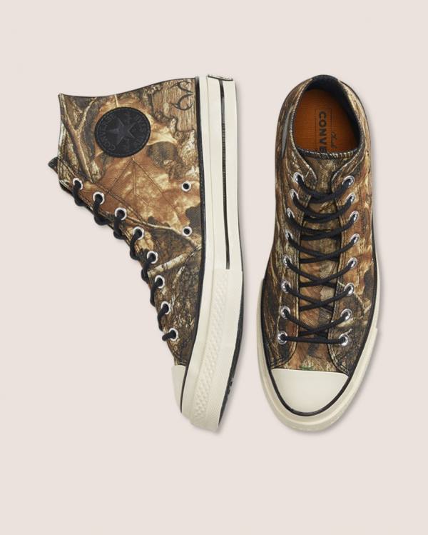 Zapatillas Altas Converse Chuck 70 Realtree Edge Camo Print Utility Marrones | CV-387DXO