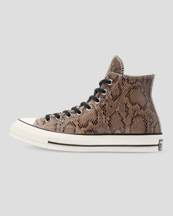 Zapatillas Altas Converse Chuck 70 Reptile Gamuza Marrones | CV-156DOU