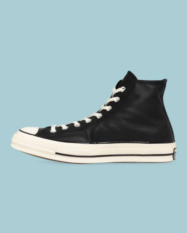 Zapatillas Altas Converse Chuck 70 Seasonal Cuero Negras | CV-243MJP