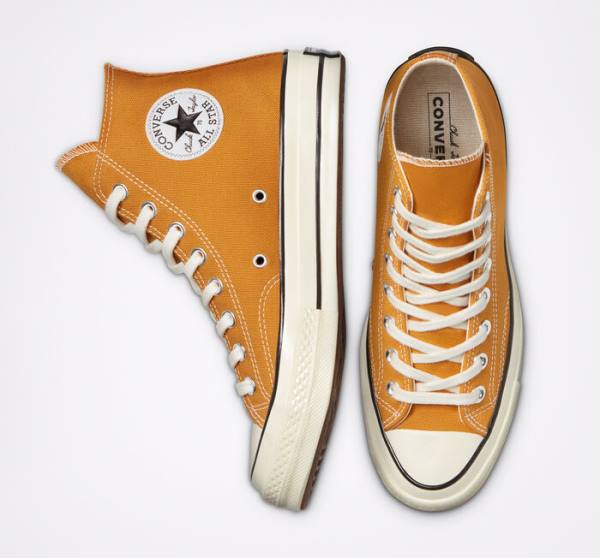 Zapatillas Altas Converse Chuck 70 Sunflower Yellow Negras | CV-682WCO