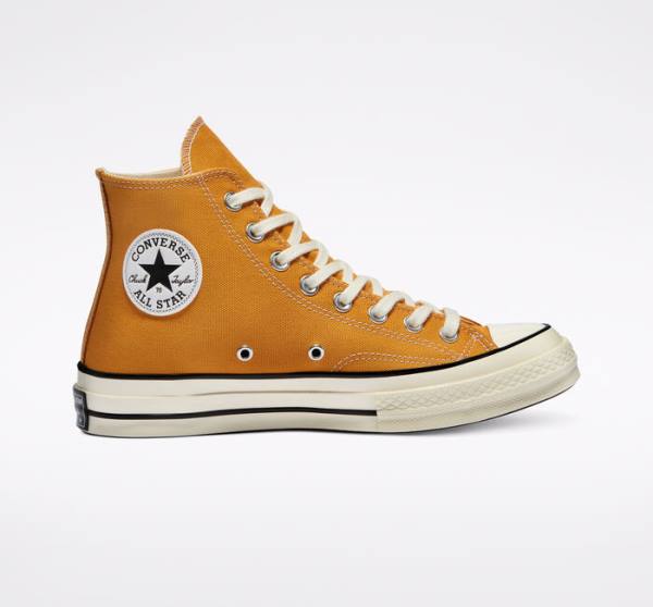 Zapatillas Altas Converse Chuck 70 Sunflower Yellow Negras | CV-682WCO