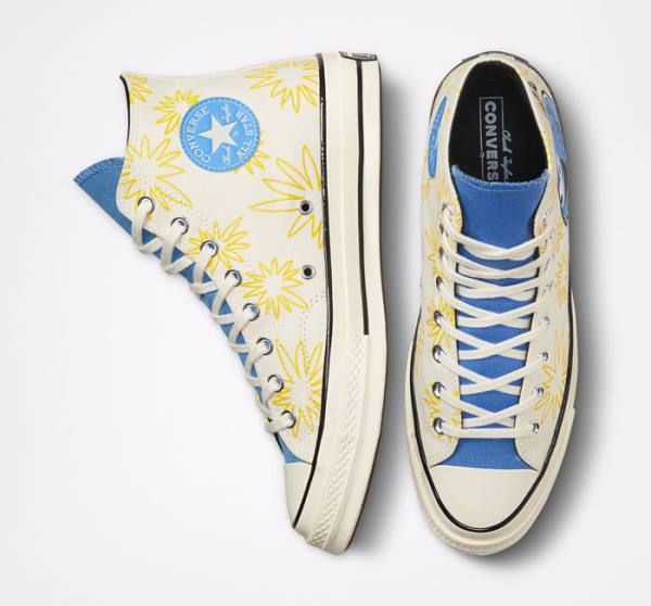 Zapatillas Altas Converse Chuck 70 Sunny Floral Azules | CV-026RJH