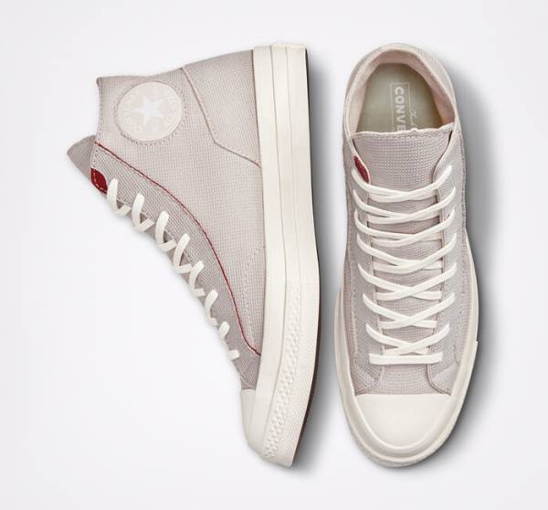 Zapatillas Altas Converse Chuck 70 Tearaway Plateadas Claro Rosas | CV-187CXN