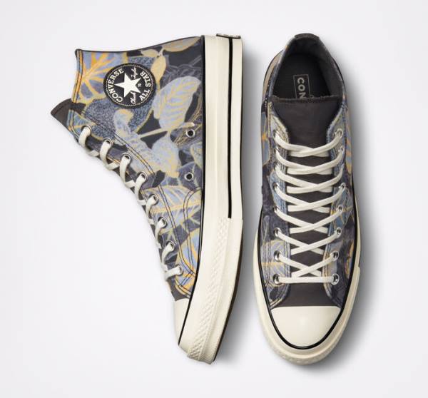 Zapatillas Altas Converse Chuck 70 Tropical Leaf Negras | CV-038PGY