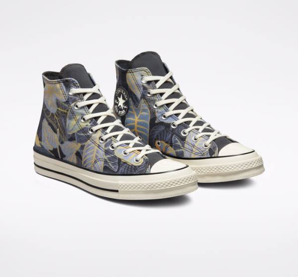 Zapatillas Altas Converse Chuck 70 Tropical Leaf Negras | CV-038PGY