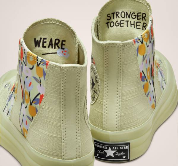 Zapatillas Altas Converse Chuck 70 We Are Stronger Together Verde Oliva Negras | CV-976JUP