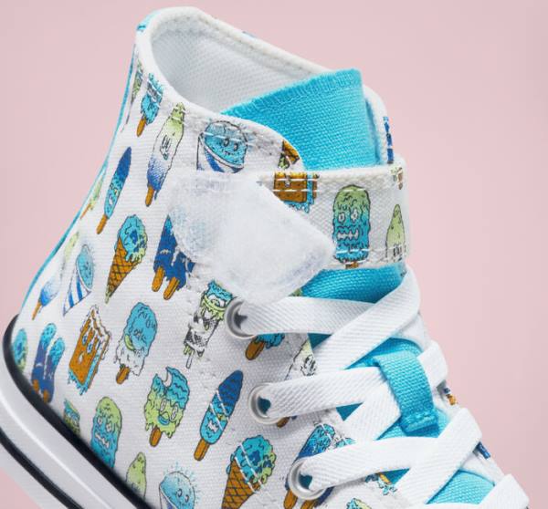 Zapatillas Altas Converse Chuck Taylor All Star Easy-On Frozen Treats Blancas Azules Verde Claro | CV-027XDJ