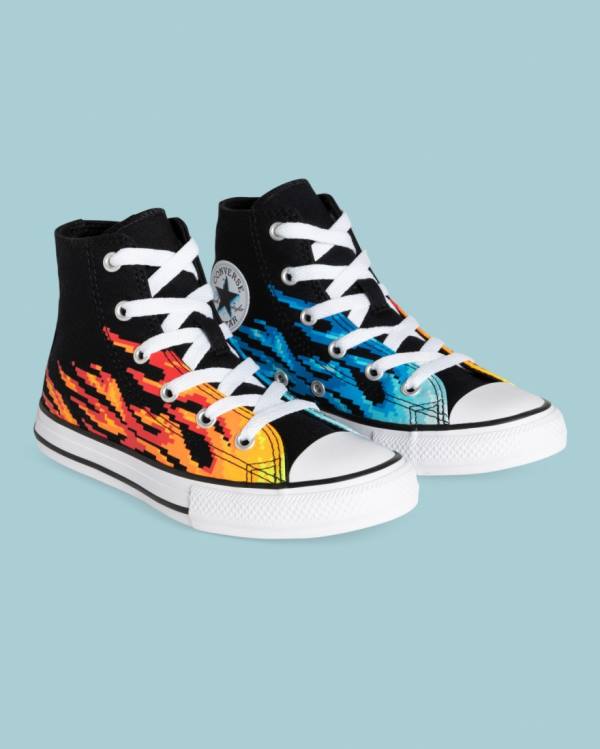 Zapatillas Altas Converse Chuck Taylor All Star Flame Print Negras | CV-041AOY