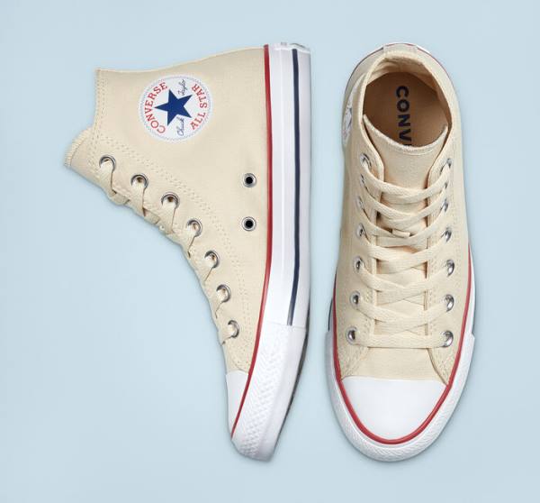 Zapatillas Altas Converse Chuck Taylor All Star Natural Ivory Beige Blancas | CV-067AMX