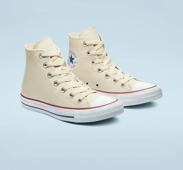 Zapatillas Altas Converse Chuck Taylor All Star Natural Ivory Beige Blancas | CV-067AMX