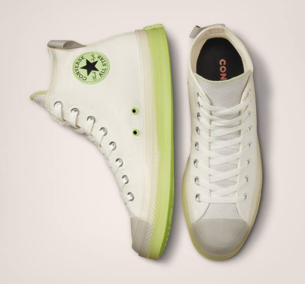 Zapatillas Altas Converse Chuck Taylor All Star CX Crafted Stripes Verde Claro | CV-083FJQ