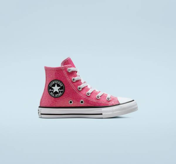 Zapatillas Altas Converse Chuck Taylor All Star Invierno Glitter Rosas Negras Blancas | CV-083HXQ