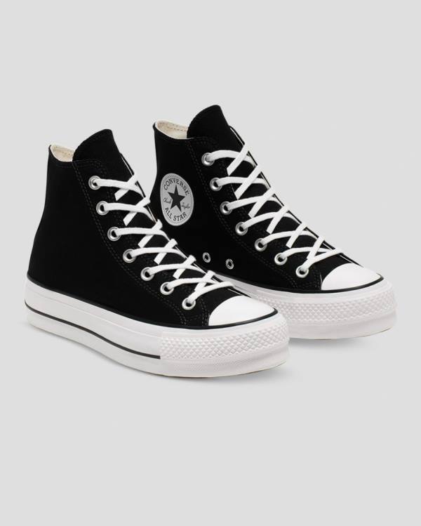 Zapatillas Altas Converse Chuck Taylor All Star Lift Lona Negras | CV-103OFS