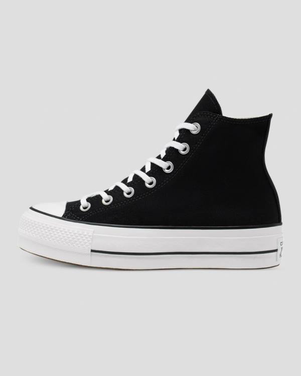 Zapatillas Altas Converse Chuck Taylor All Star Lift Lona Negras | CV-103OFS