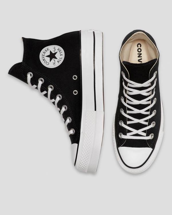 Zapatillas Altas Converse Chuck Taylor All Star Lift Lona Negras | CV-103OFS