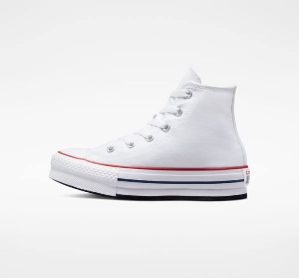 Zapatillas Altas Converse Chuck Taylor All Star Lift Plataforma Blancas Rojas Oscuro Azul Marino | CV-104OEV