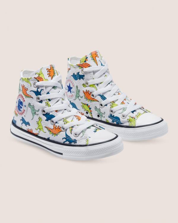 Zapatillas Altas Converse Chuck Taylor All Star Dinoverse Blancas | CV-108BMV