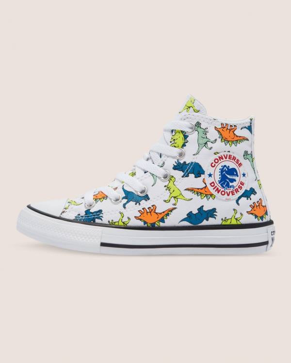 Zapatillas Altas Converse Chuck Taylor All Star Dinoverse Blancas | CV-108BMV