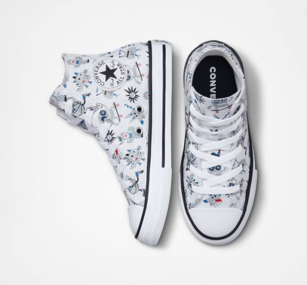 Zapatillas Altas Converse Chuck Taylor All Star Creatures Blancas Gris Azules | CV-123UFE