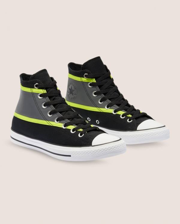 Zapatillas Altas Converse Chuck Taylor All Star Hi-Vis Negras | CV-135BXZ