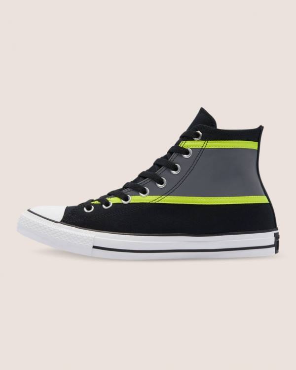 Zapatillas Altas Converse Chuck Taylor All Star Hi-Vis Negras | CV-135BXZ